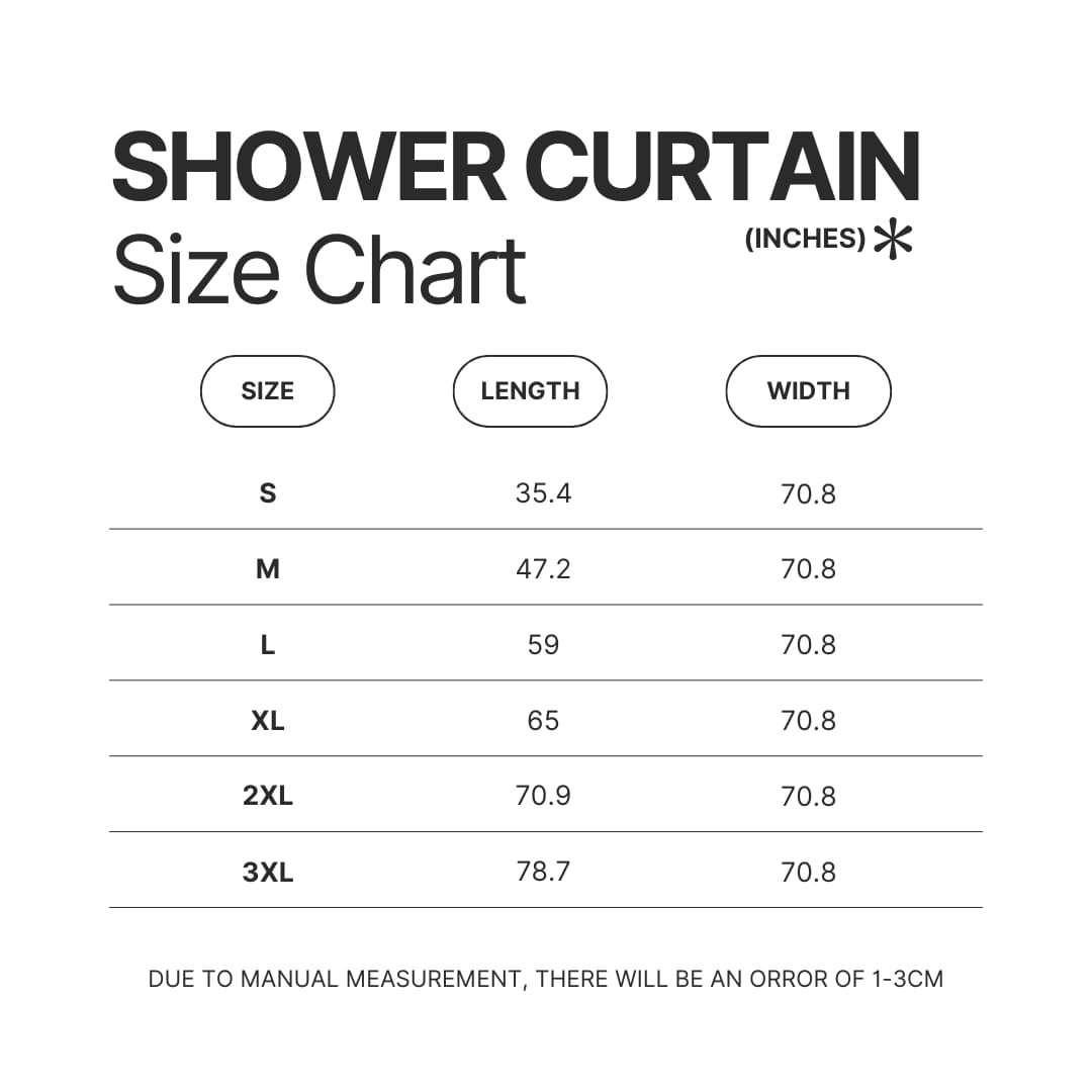 Shower Curtain Size Chart - One Piece AU Store