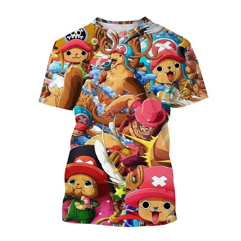 2023 Summer Hot Sale One Piece 3D Print T Shirt Japanese Anime Cute Cartoon Character Chopper 4 - One Piece AU Store