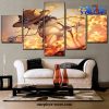 5 pieces one piece portgas d ace canvas wall art 199 - One Piece AU Shop