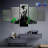 5 pieces one piece roronoa zoro black canvas wall art 364 - One Piece AU Shop