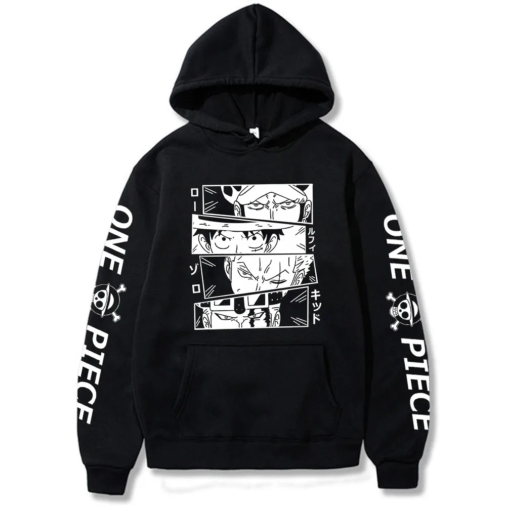 Anime One Piece Hoodie Luffy Zoro Law Kid Sweatshirts Cozy Tops Sudadera Felpa Moletom - One Piece AU Store