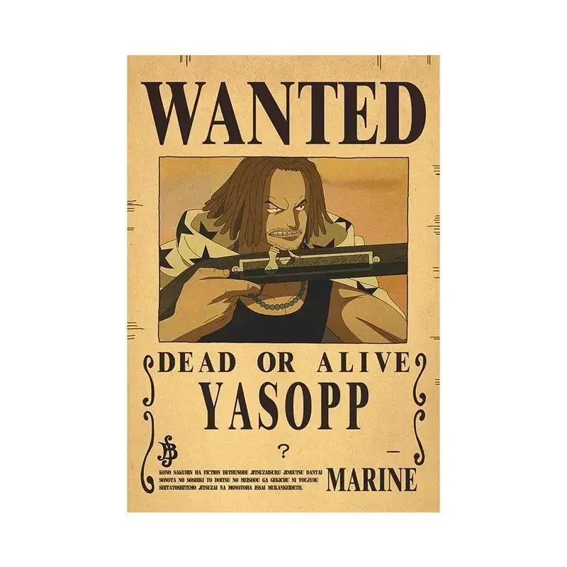 Anime One Piece Luffy 3 Billion Bounty Wanted Posters Four Emperors Kid Action Figures Vintage Wall 22 - One Piece AU Store