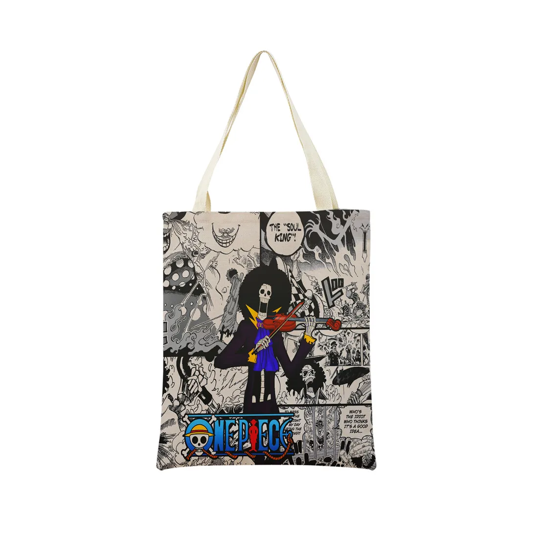 Anime One Piece Pattern Market Eco Shopping Bag Double Side Print Design Foldable Women Handbag Portable 13 - One Piece AU Store