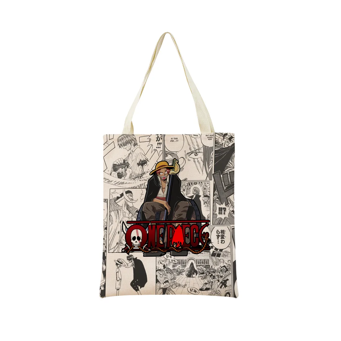 Anime One Piece Pattern Market Eco Shopping Bag Double Side Print Design Foldable Women Handbag Portable 19 - One Piece AU Store