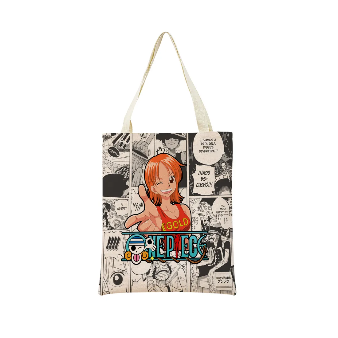Anime One Piece Pattern Market Eco Shopping Bag Double Side Print Design Foldable Women Handbag Portable 20 - One Piece AU Store