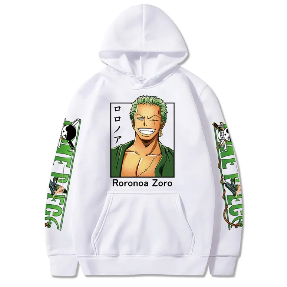 Anime Sweatshirts Luffy Roronoa Zoro Manga Hoodies Men Women Harajuku Casual Pullover Oversized Fleece Tops Y2K 16 - One Piece AU Store