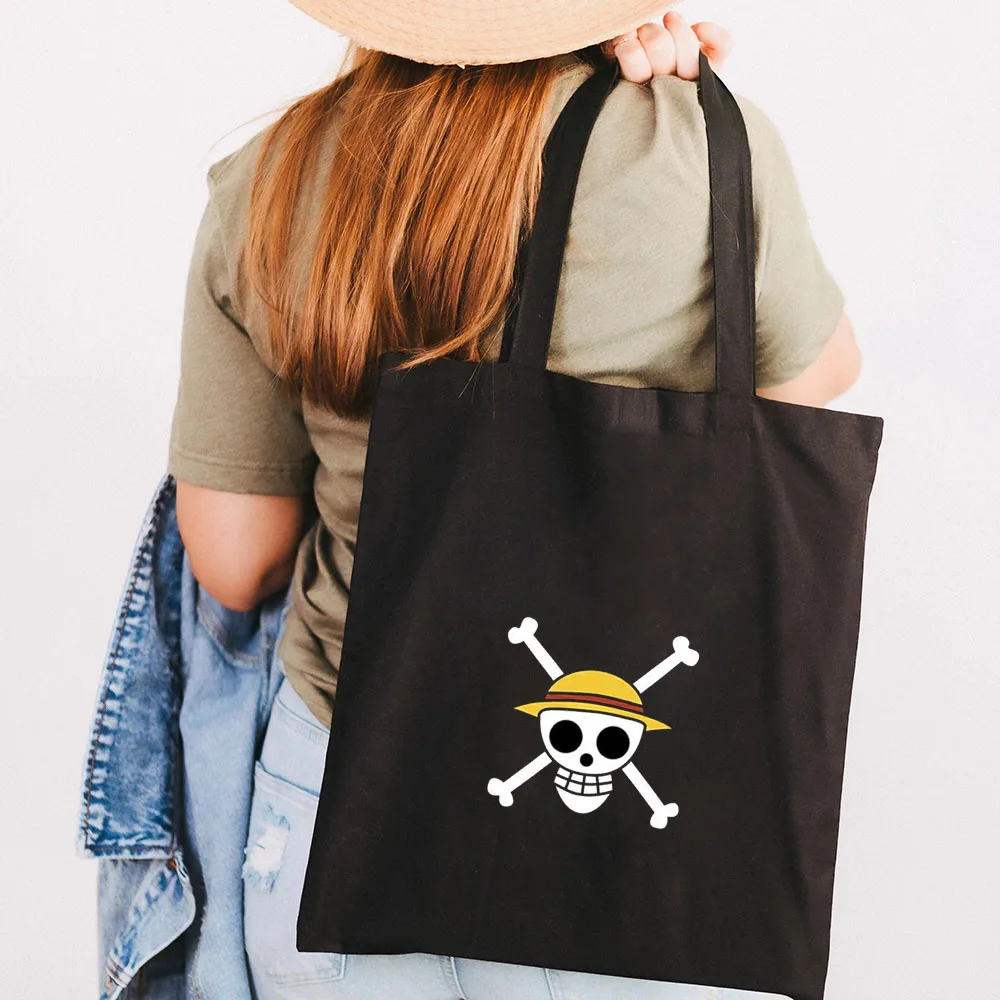 Cute Anime Monkey D Luffy Roronoa Zoro One Piece Women Canvas Shoulder Bag Handbag Tote Eco 11 - One Piece AU Shop