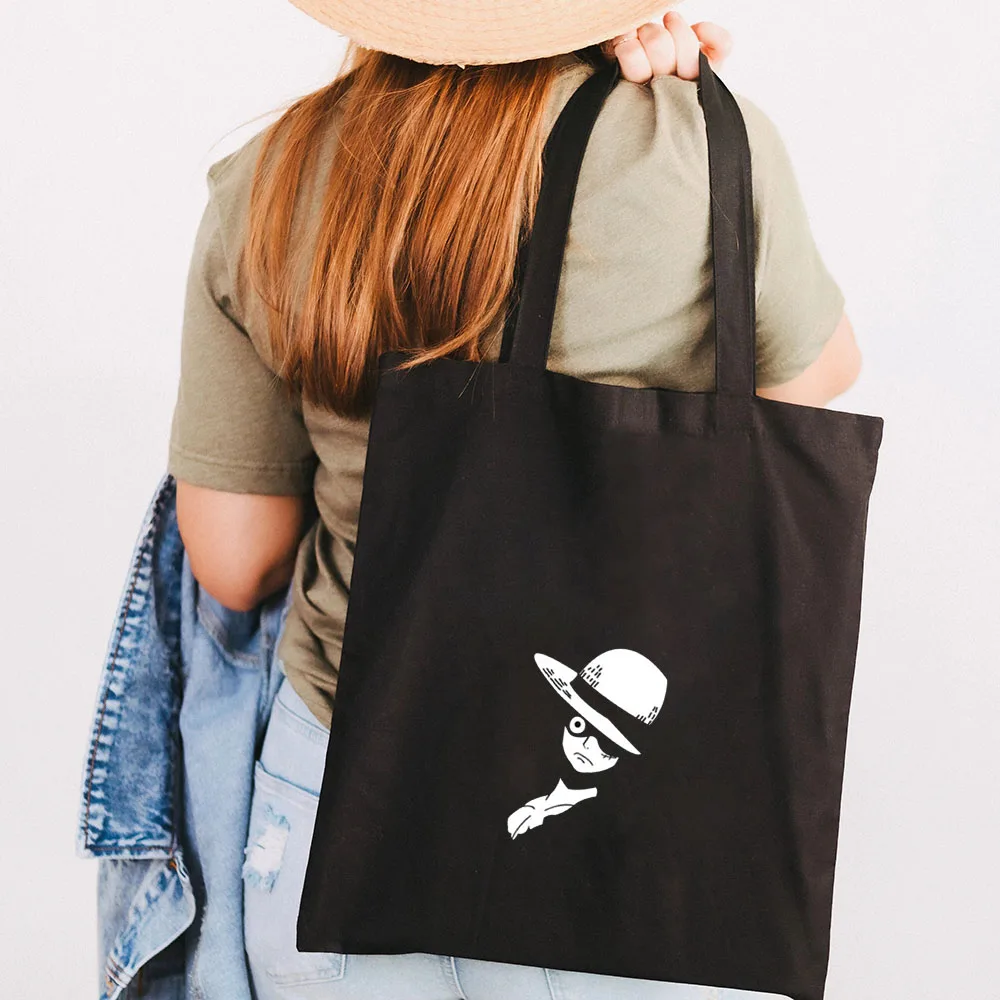 Cute Anime Monkey D Luffy Roronoa Zoro One Piece Women Canvas Shoulder Bag Handbag Tote Eco 12 - One Piece AU Store