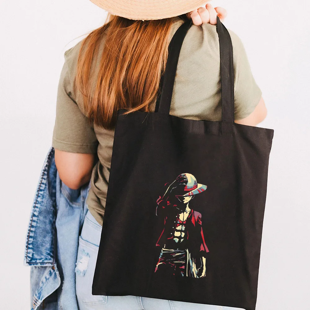 Cute Anime Monkey D Luffy Roronoa Zoro One Piece Women Canvas Shoulder Bag Handbag Tote Eco 6 - One Piece AU Store