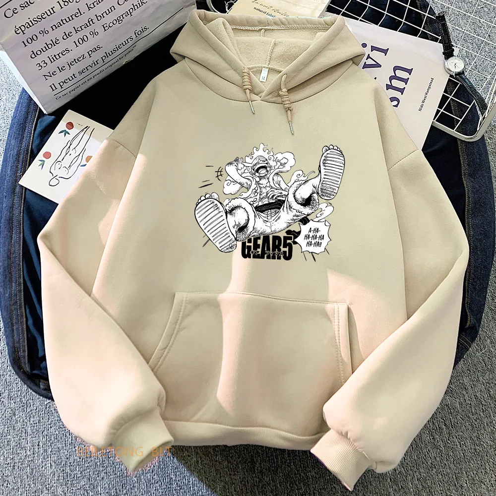 Gear5 One Pieces Anime Print Hoodies Women Sweatshirts with Hooded Fashion Cartoon Manga Winter Clothes Long 4 - One Piece AU Store