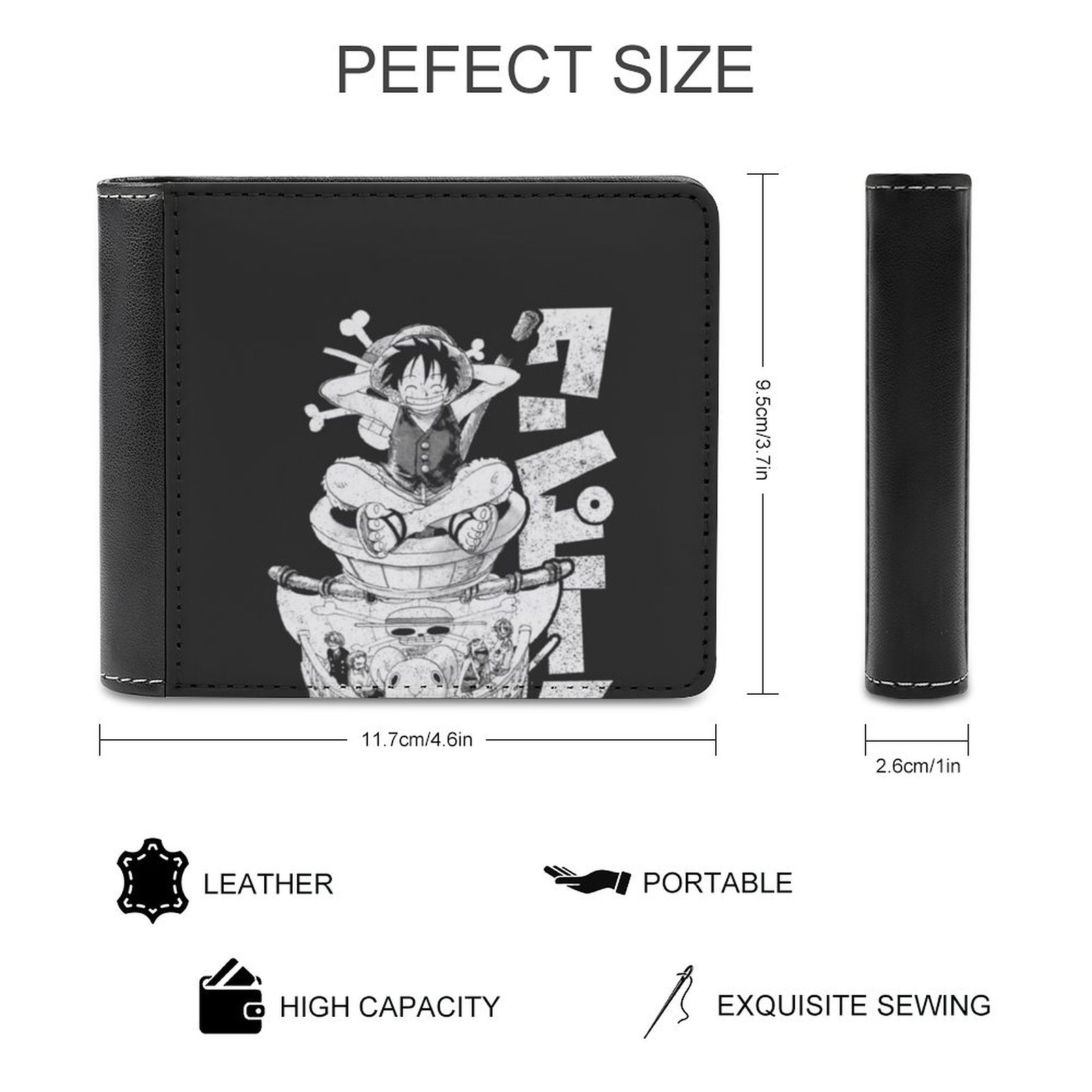 Hats White Fashion Credit Card Wallet Leather Wallets Personalized Wallets For Men And Women Pirate Hats 1 - One Piece AU Shop