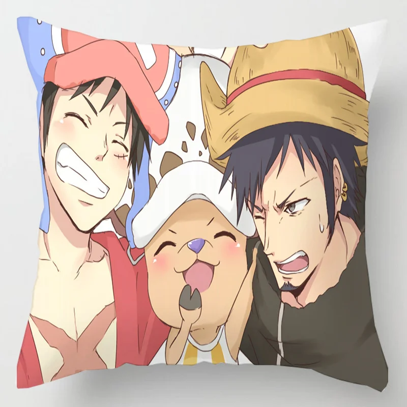 Hot Anime One Piece Figure Toys Roronoa Zoro Tony Chopper Nami Printed Pillows Cover Birthday Party 16 - One Piece AU Store
