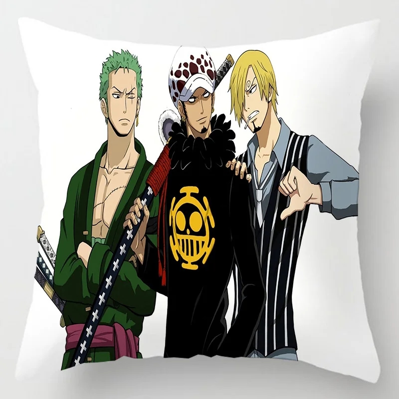 Hot Anime One Piece Figure Toys Roronoa Zoro Tony Chopper Nami Printed Pillows Cover Birthday Party 23 - One Piece AU Store