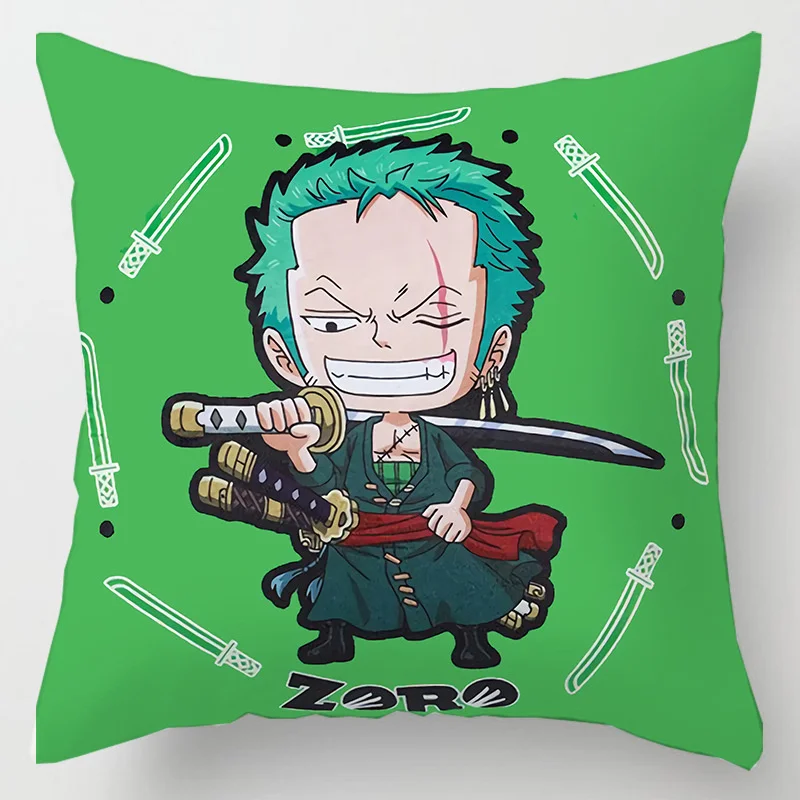 Hot Anime One Piece Figure Toys Roronoa Zoro Tony Chopper Nami Printed Pillows Cover Birthday Party 24 - One Piece AU Store