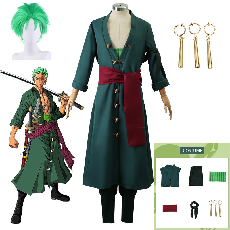 Anime One Piece Kostum Zoro Cosplay