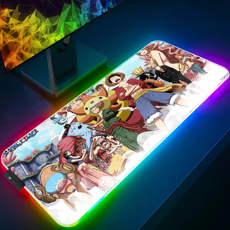 LED Light Mause Pad for Computer Mouse Pad Anime Desk Mat PC Gamer Cabinet For Office 11 - One Piece AU Store