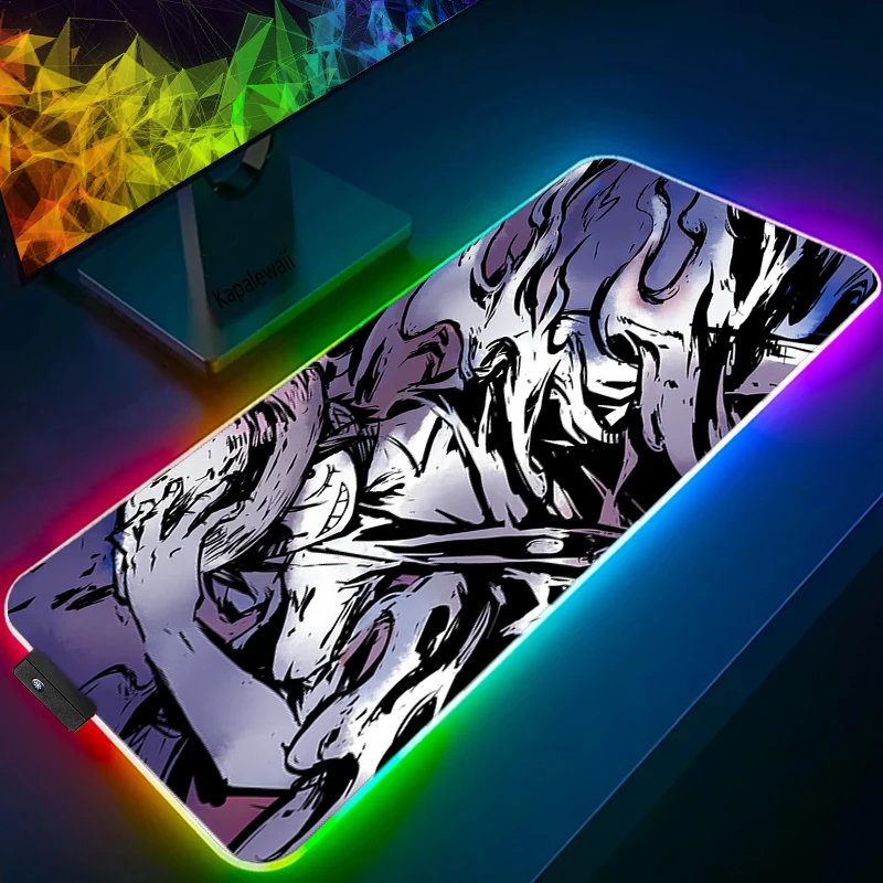 LED Light Mause Pad for Computer Mouse Pad Anime Desk Mat PC Gamer Cabinet For Office 12 - One Piece AU Store