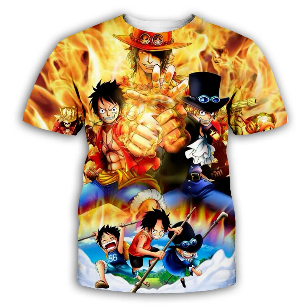 New Anime One Piece Luffy Fashion Kids Boy Girl Children T Shirt 3D Casual Summer Men 10 - One Piece AU Store