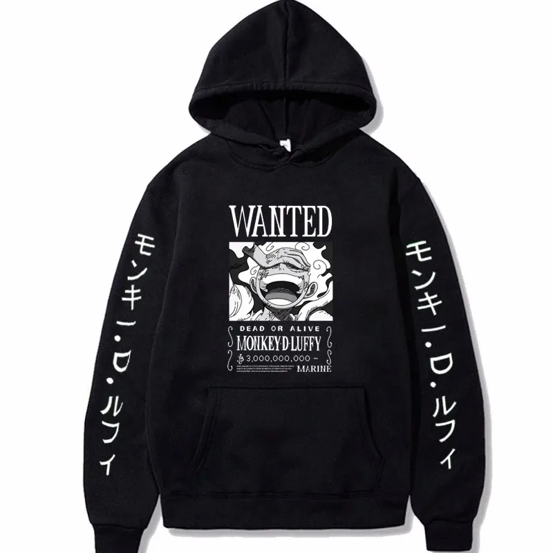 Newest Anime One Piece Hoodies Gear 5 Luffy Sun God Hooded Pullover Hot Harajuku Printed Sweatshirts - One Piece AU Store