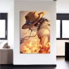One Piece Ace Burning Flame Orange Portrait 1pc Canvas Print 3 - One Piece AU Shop