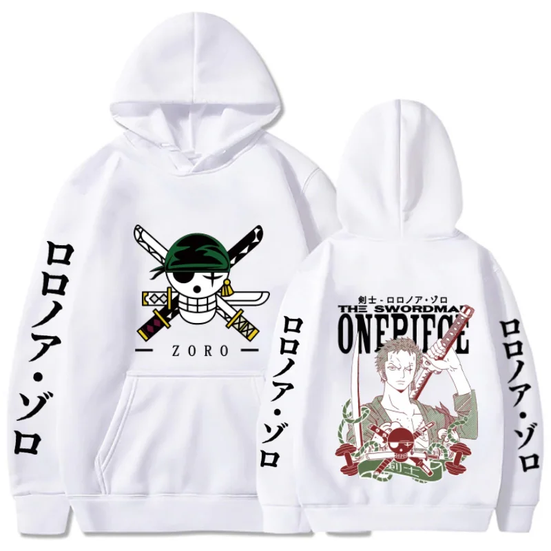One Piece Anime Print Pullover Hoodie