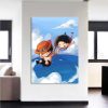 One Piece Chibi Luffy And Ace Jumps In The Ocean 1pc Canvas 2 - One Piece AU Store