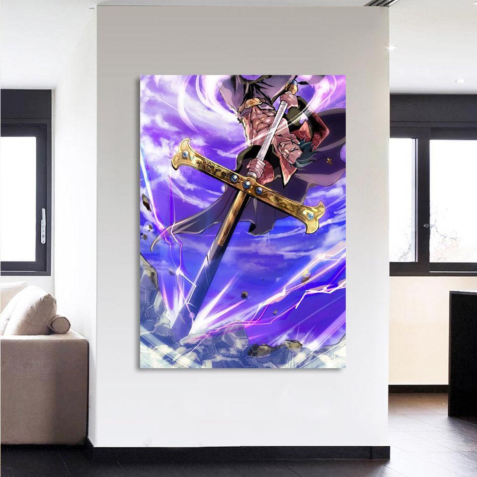 One Piece Shichibukai Dracule Hawk Eyes Mihawk 1pc Wall Art 2 - One Piece AU Shop