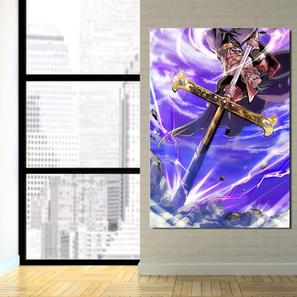 One Piece Shichibukai Dracule Hawk Eyes Mihawk 1pc Wall Art 3 - One Piece AU Shop