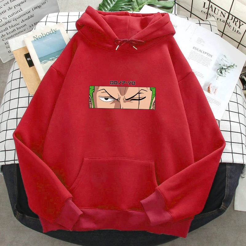 Roronoa Zoro Print Hoodies Men One Piece Anime Sweatshirts Hooded Long Sleeves Hooded Pockets Streetwear Clothes 5 - One Piece AU Shop