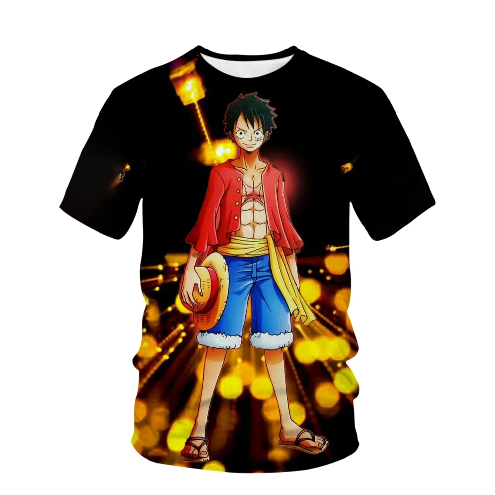 Summer New Animation One Piece Series Printed Boys and Girls Luffy 3D Fashion Fashion Style Casual 6 - One Piece AU Store