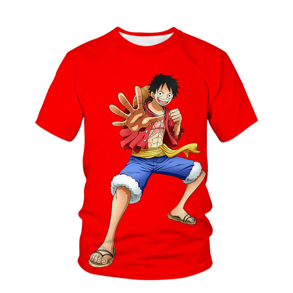 Summer New Animation One Piece Series Printed Boys and Girls Luffy 3D Fashion Fashion Style Casual 9 - One Piece AU Store