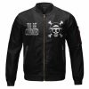 To Be Continued One Piece Monochrome Logo Bomber Jacket Front - One Piece AU Store