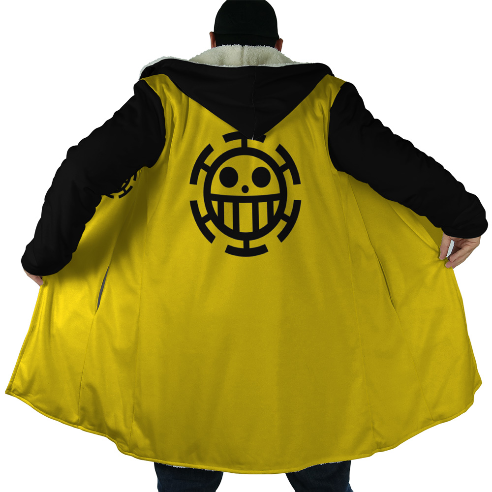 Trafalgar Law One Piece Hooded Cloak Coat NO HOOD Mockup - One Piece AU Shop