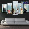 cute 5 pieces one piece team canvas wall art 594 - One Piece AU Shop