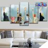cute 5 pieces one piece team canvas wall art 945 - One Piece AU Shop
