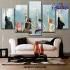 cute 5 pieces one piece team canvas wall art 976 - One Piece AU Shop