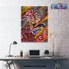 luffy combat one piece wall art with framed 260 - One Piece AU Shop