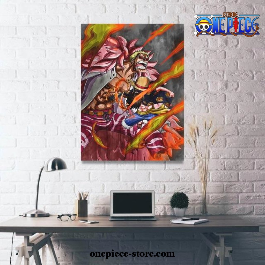 luffy combat one piece wall art with framed 260 - One Piece AU Shop