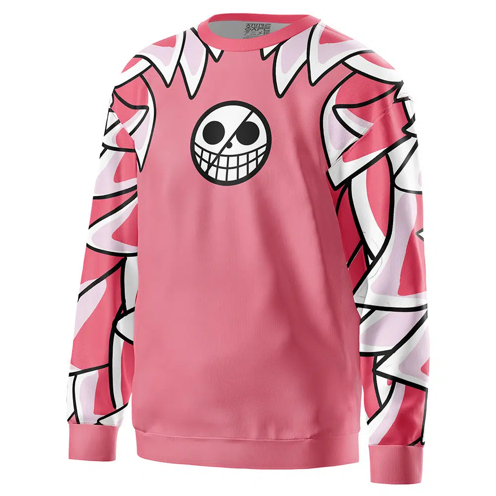 Doflamingo One Piece Sweatshirt SIDE mockup - One Piece AU Store