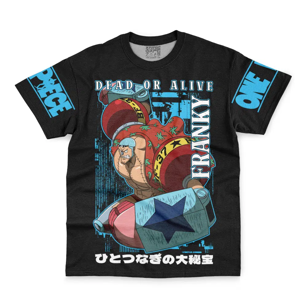 Franky Dead Or Alive One Piece Streetwear T Shirt FRONT WRINKLY - One Piece AU Store