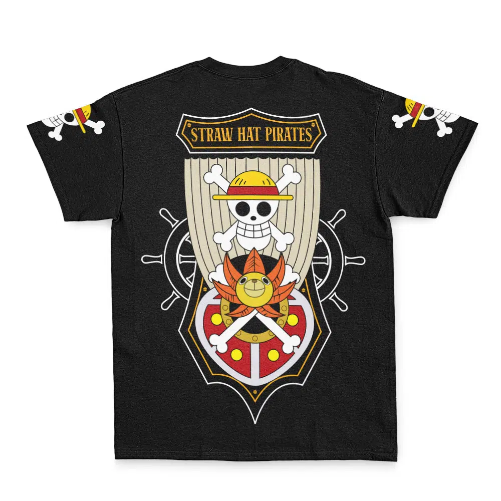 Straw Hat Pirates One Piece Streetwear T Shirt BACK - One Piece AU Shop