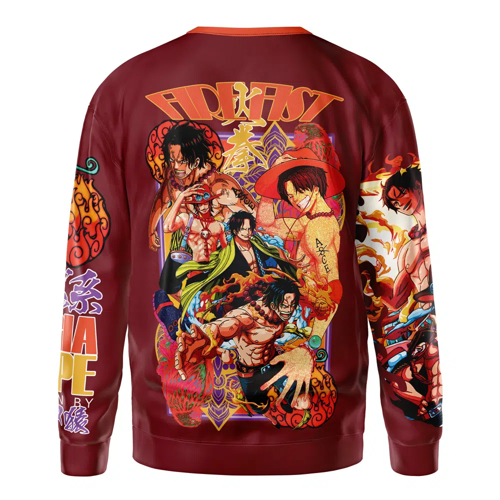 ace Sweatshirt back - One Piece AU Store
