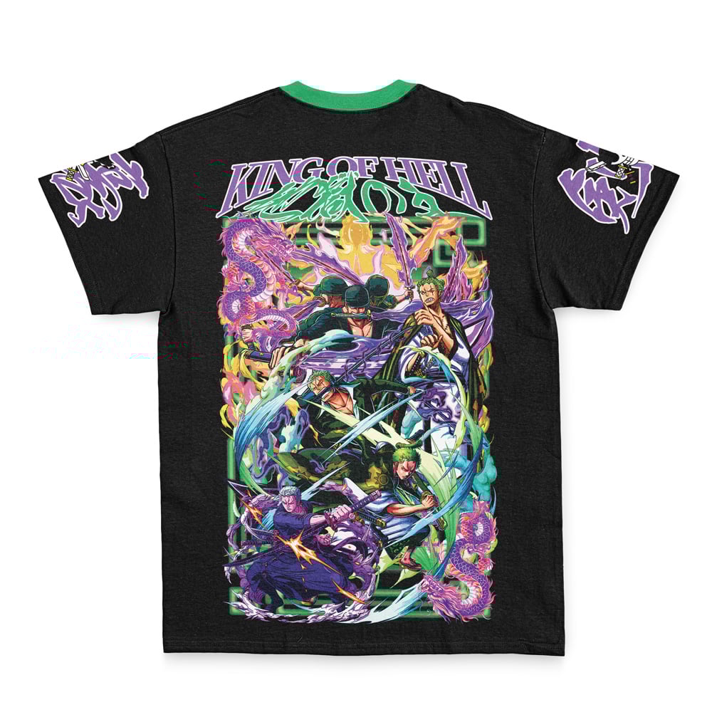 zoro Streetwear T Shirt Back - One Piece AU Store